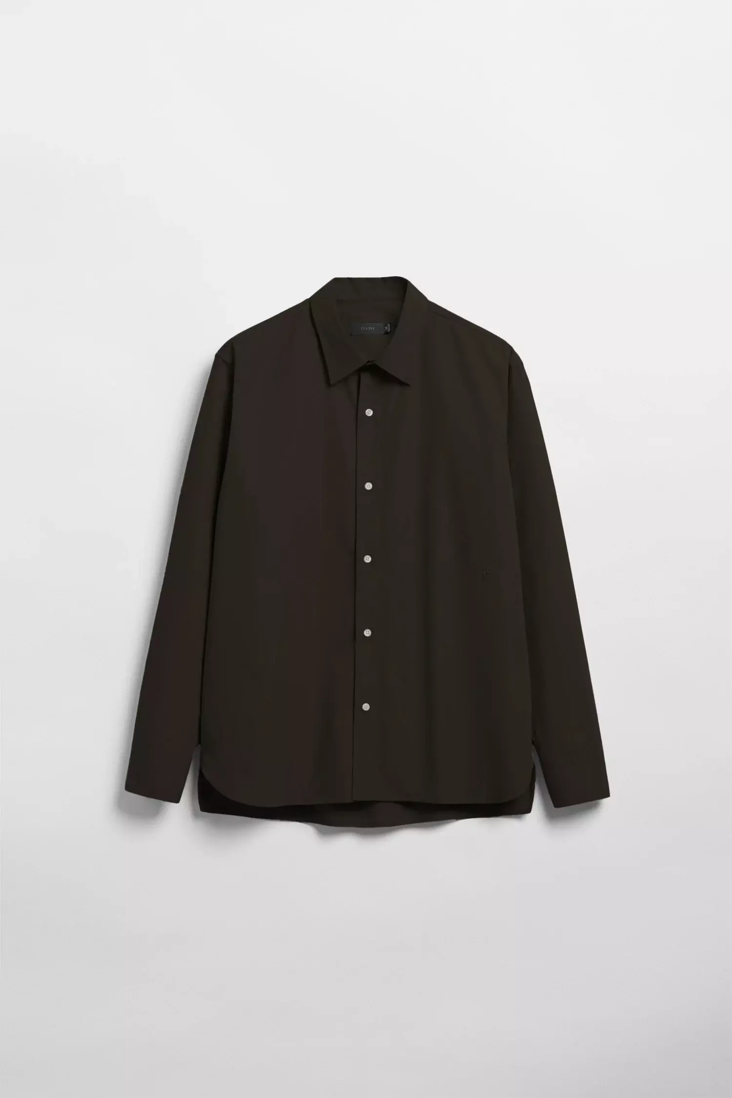 Elvine Ossian Poplin Deep Olive Herren Hemd oliv